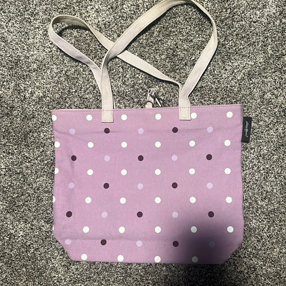Eddie Bauer polka dot purple bag!